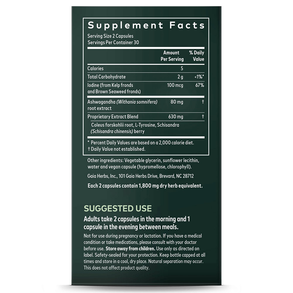 Gaia Herbs - Thyroid Support 60 Capsules