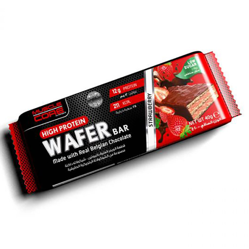 Muscle Core High Protein Wafer Bar Strawberry 12x40g