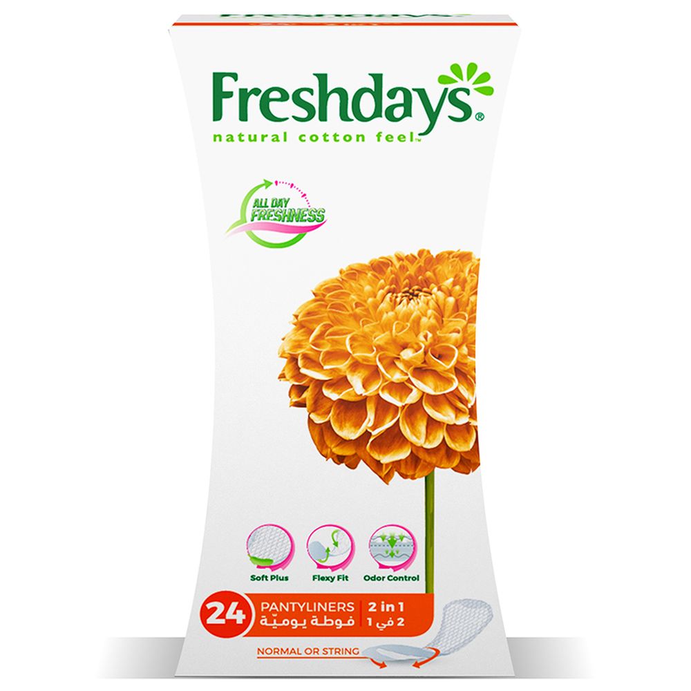 Freshdays Daily Liners Normal 2-in-1 24 Pads