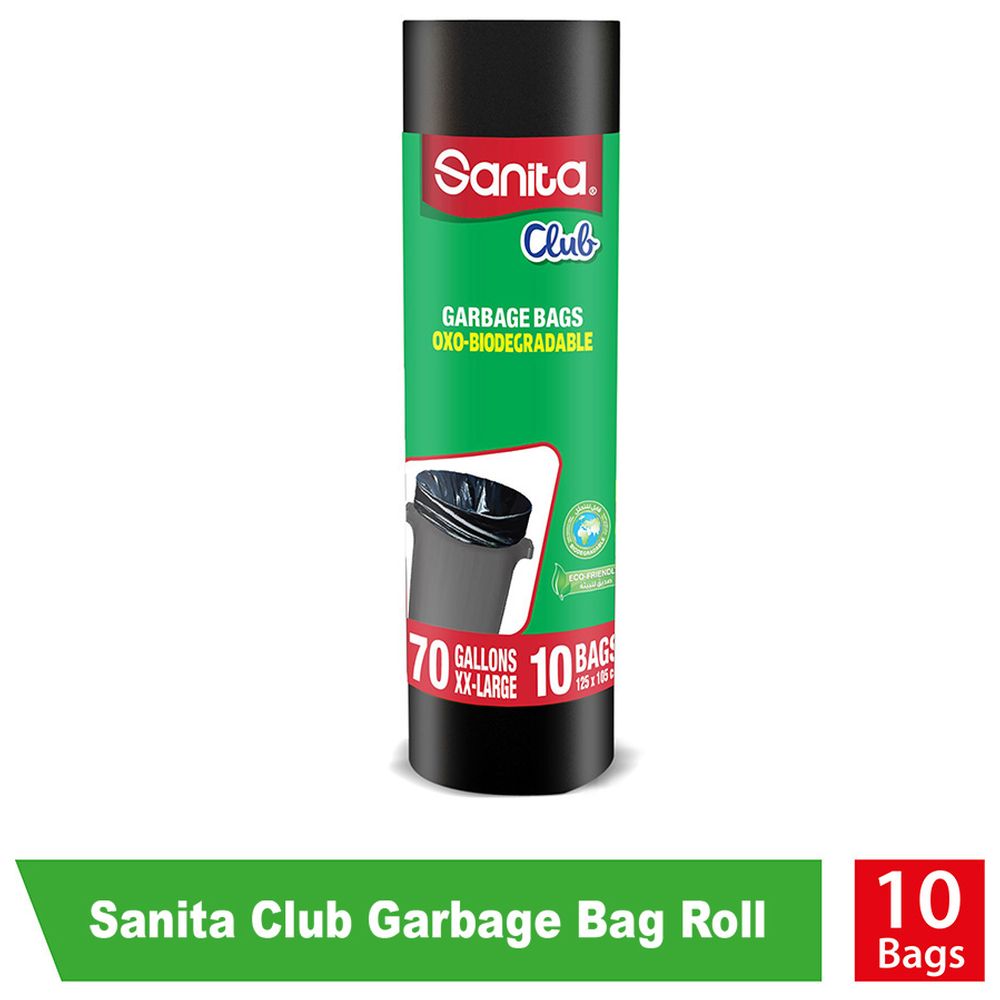 Sanita Club - Garbage Bags Biodegradable 70 Gallons 10 Bags