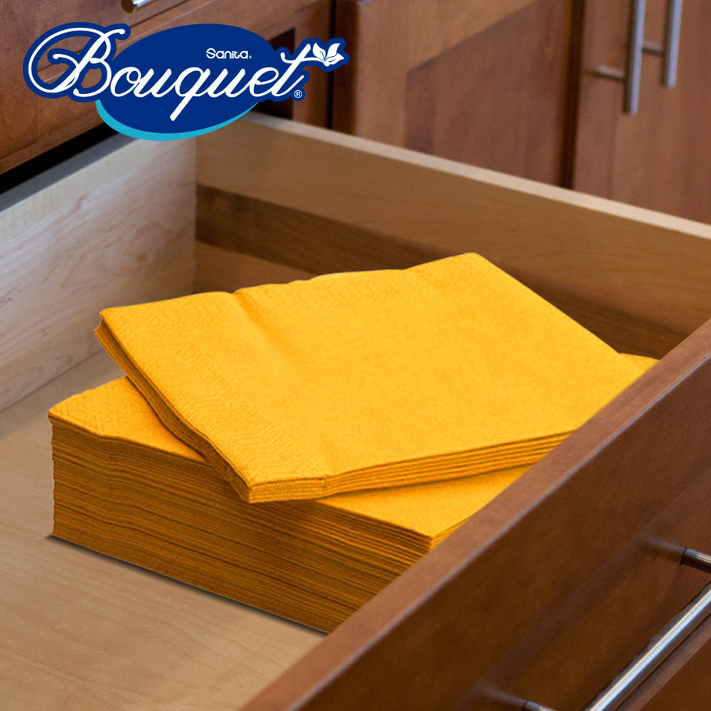 Sanita Bouquet - Table Napkins Yellow Sheet Size 24