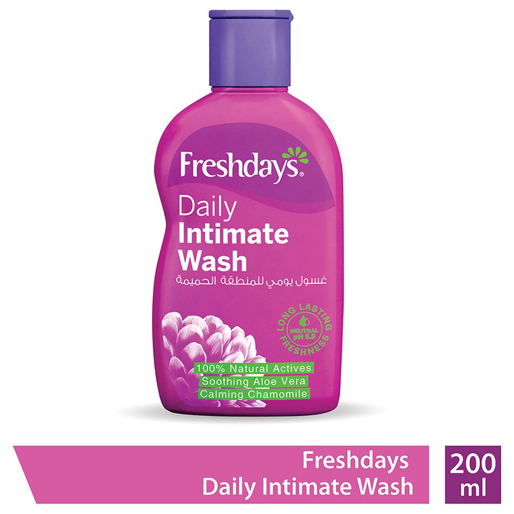Freshdays - Daily Intimate Wash With 100% Natural Actives 200ml