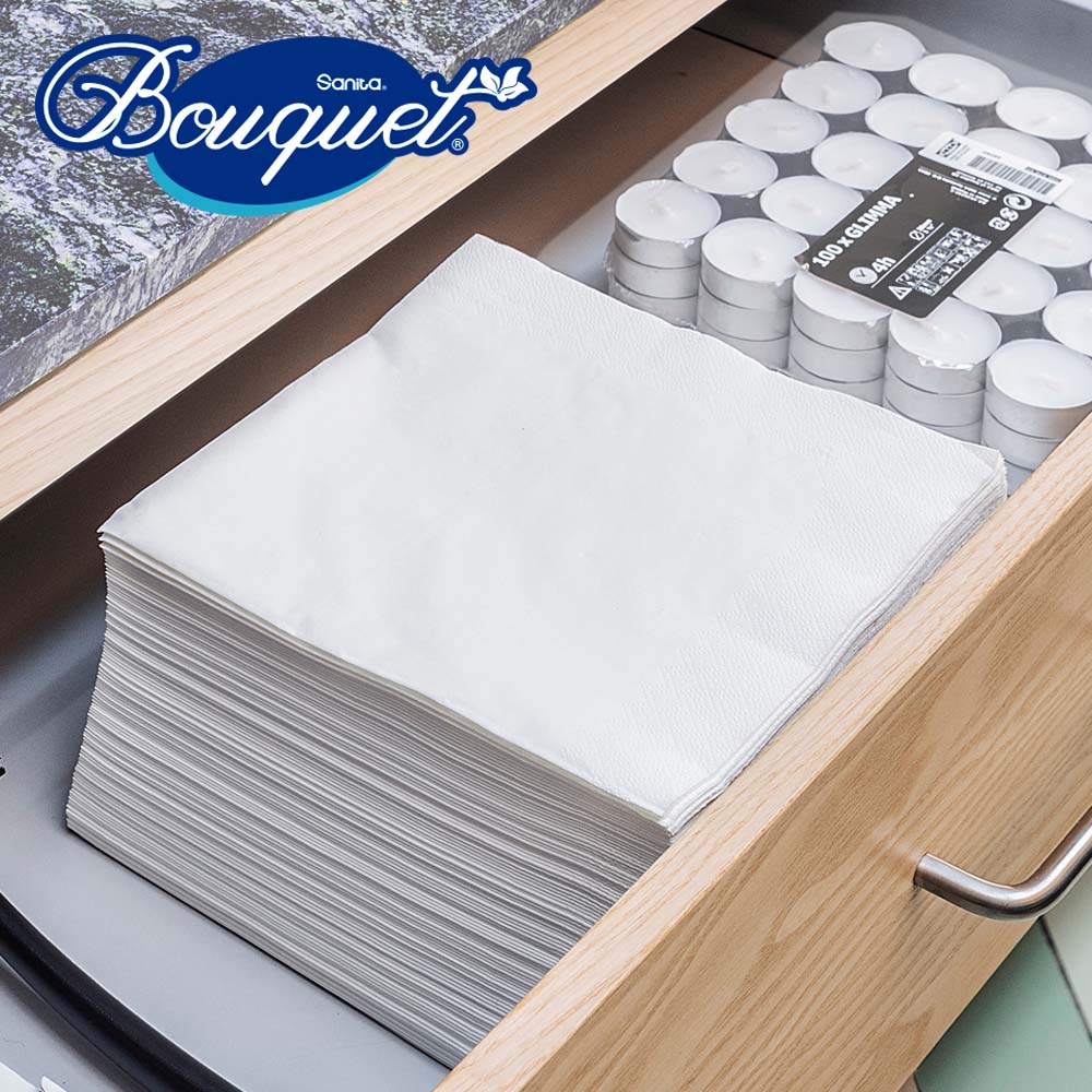 Sanita Bouquet - Table Napkins White Sheet Size 40