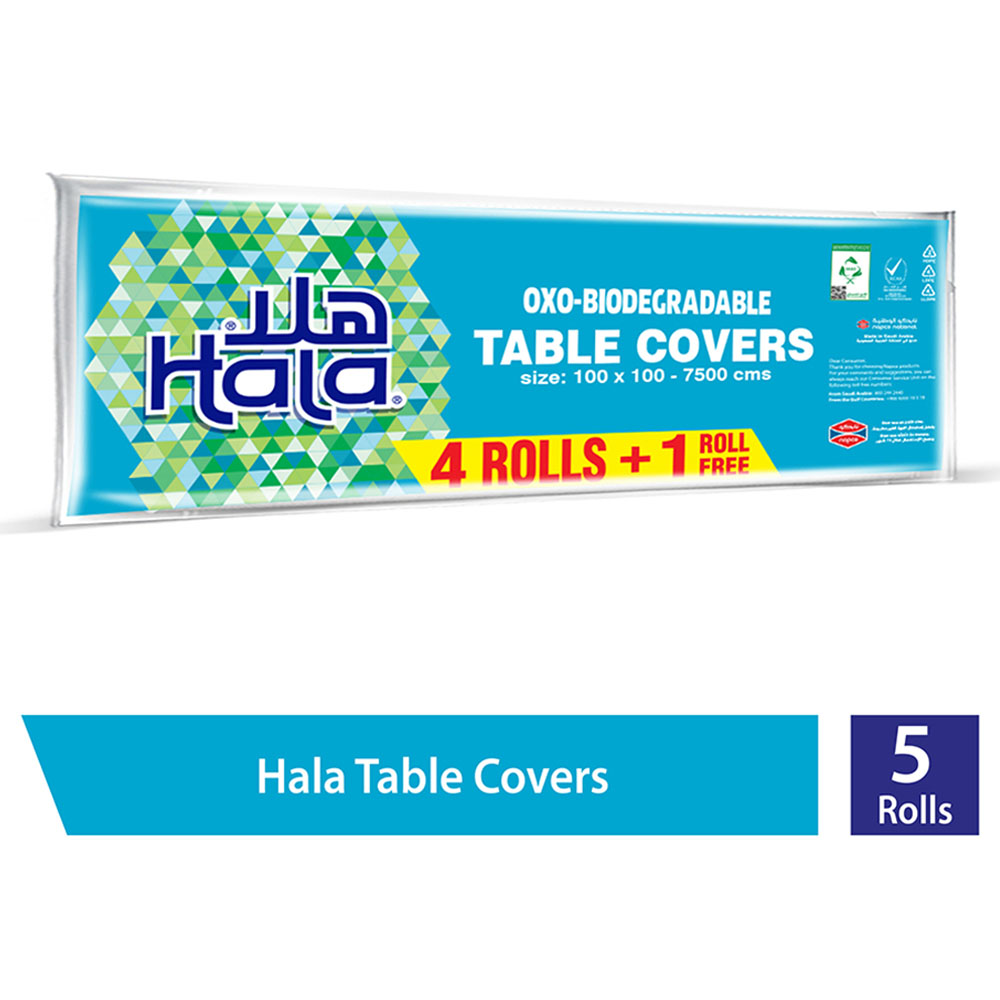 Hala - Table Cover Travel Pack - 4+1 Rolls - 75 Sheets