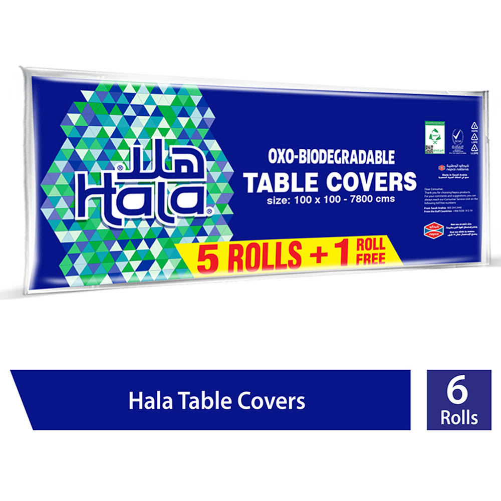 Hala - Table Cover Travel Pack - 5+1 Rolls - 78 Sheets