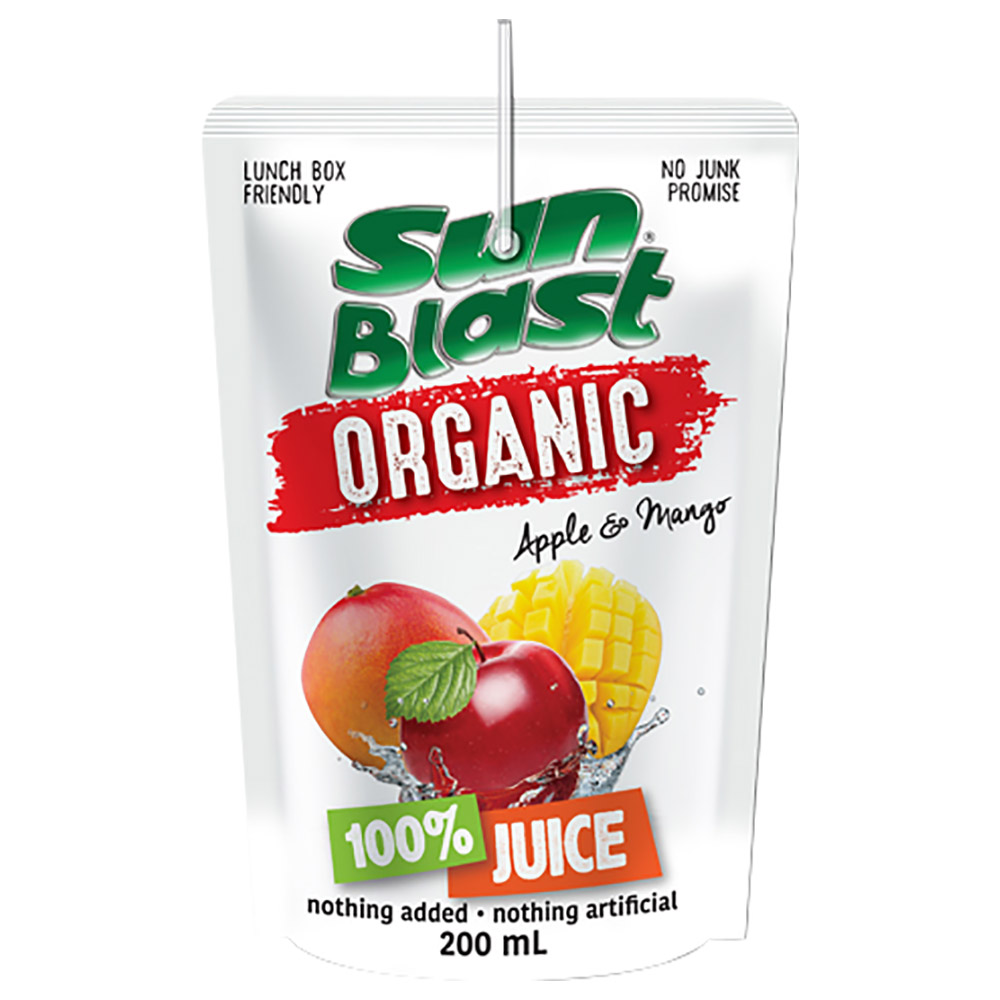 Sunblast - Pack of 10 Organic Apple Mango Juice