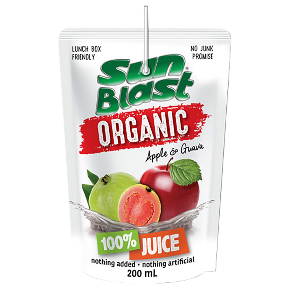 Sunblast - Pack of 10 Organic Apple Guava Juice