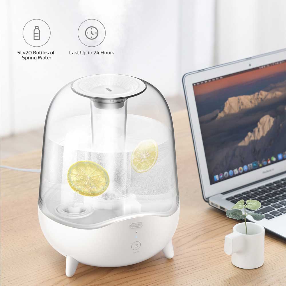 Deerma Crystal Clear Ultrasonic Cool Mist Humidifier 5L - White