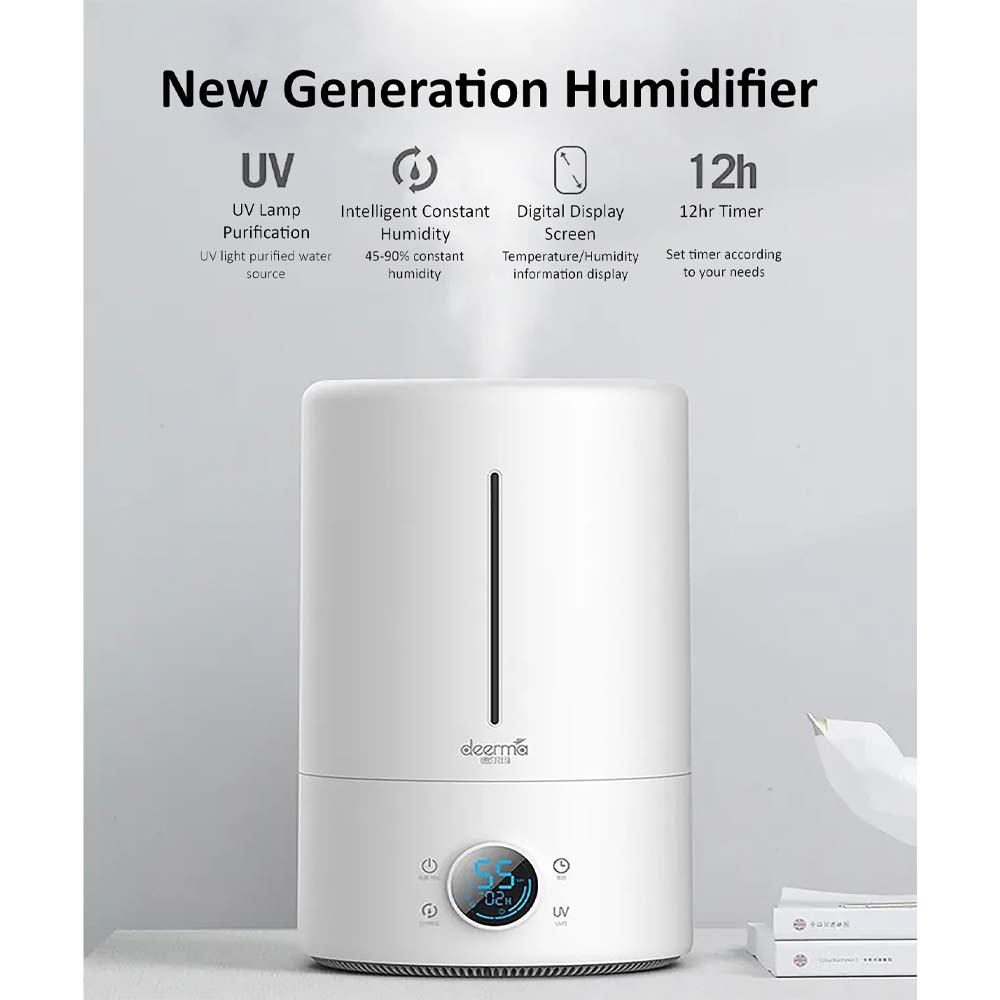 Deerma Touch Display Smart Humidifier 5L - White