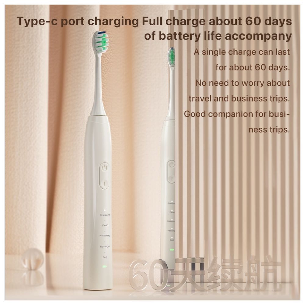 Bomidi - TX5 Sonic Electric Toothbrush - White