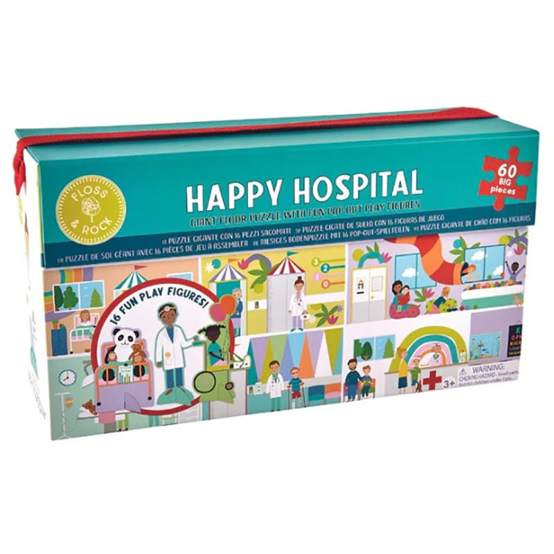 Floss & Rock - Happy Hospital Floor Puzzle with Pop Out Pieces - 60Pc