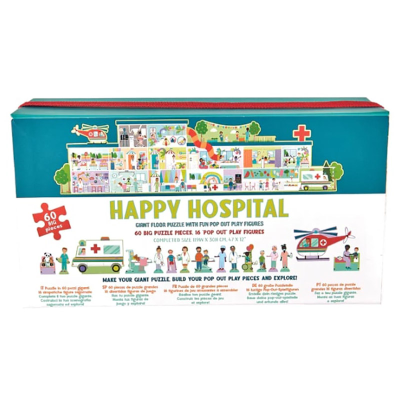 Floss & Rock - Happy Hospital Floor Puzzle with Pop Out Pieces - 60Pc