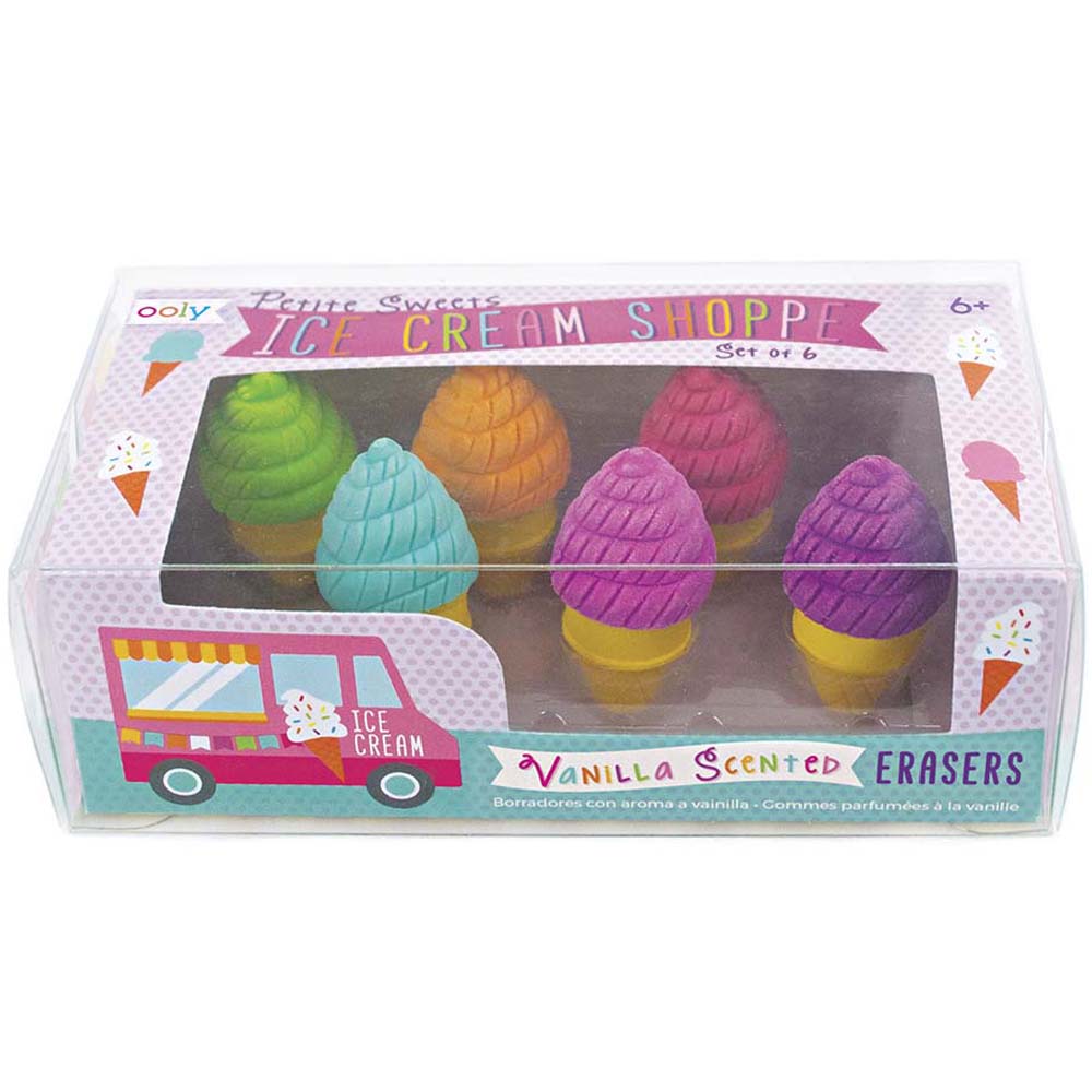 Ooly - Petite Sweet Ice Cream Scented Erasers - Set of 6