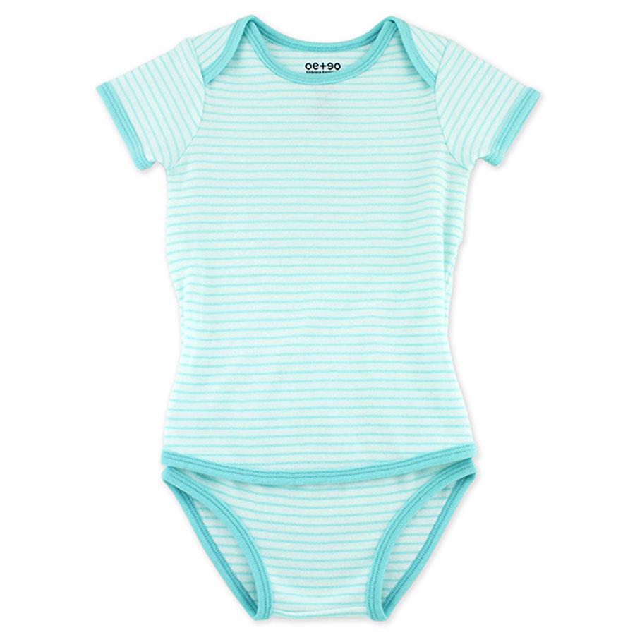 Oeteo Easyeo Variety Short Sleeve Romper - 3 Pcs - Green