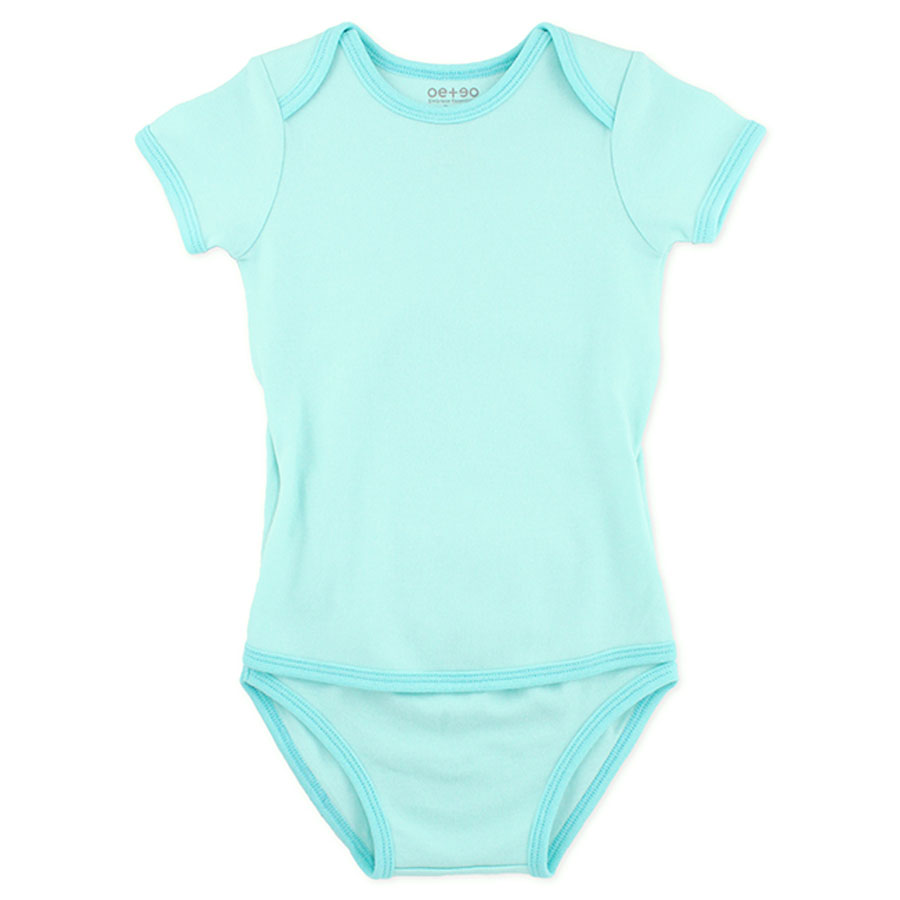 Oeteo Easyeo Classic Short Sleeve Romper Aqua - Green