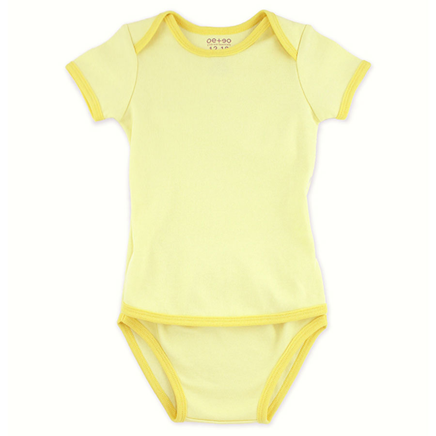 Oeteo Easyeo Classic Short Sleeve Romper Sandy - Yellow