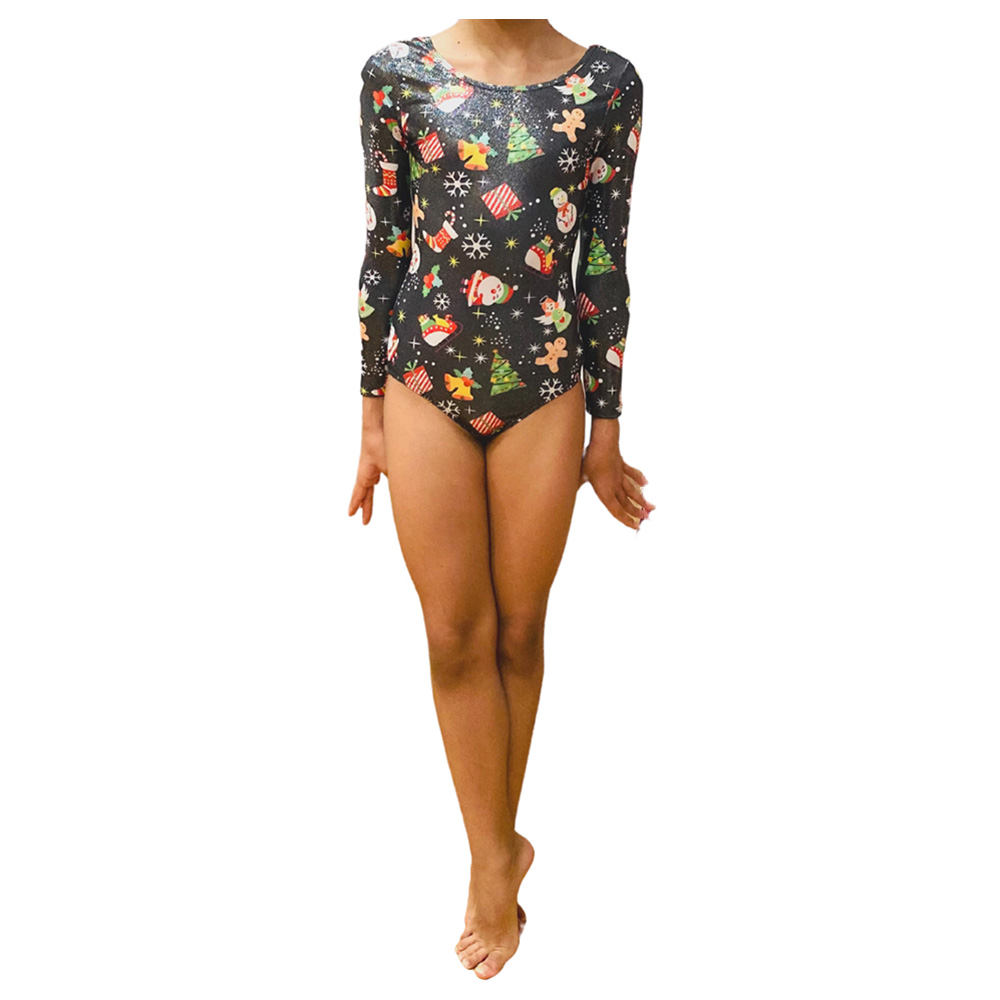 One Sports Christmas Joy Leotard - Black