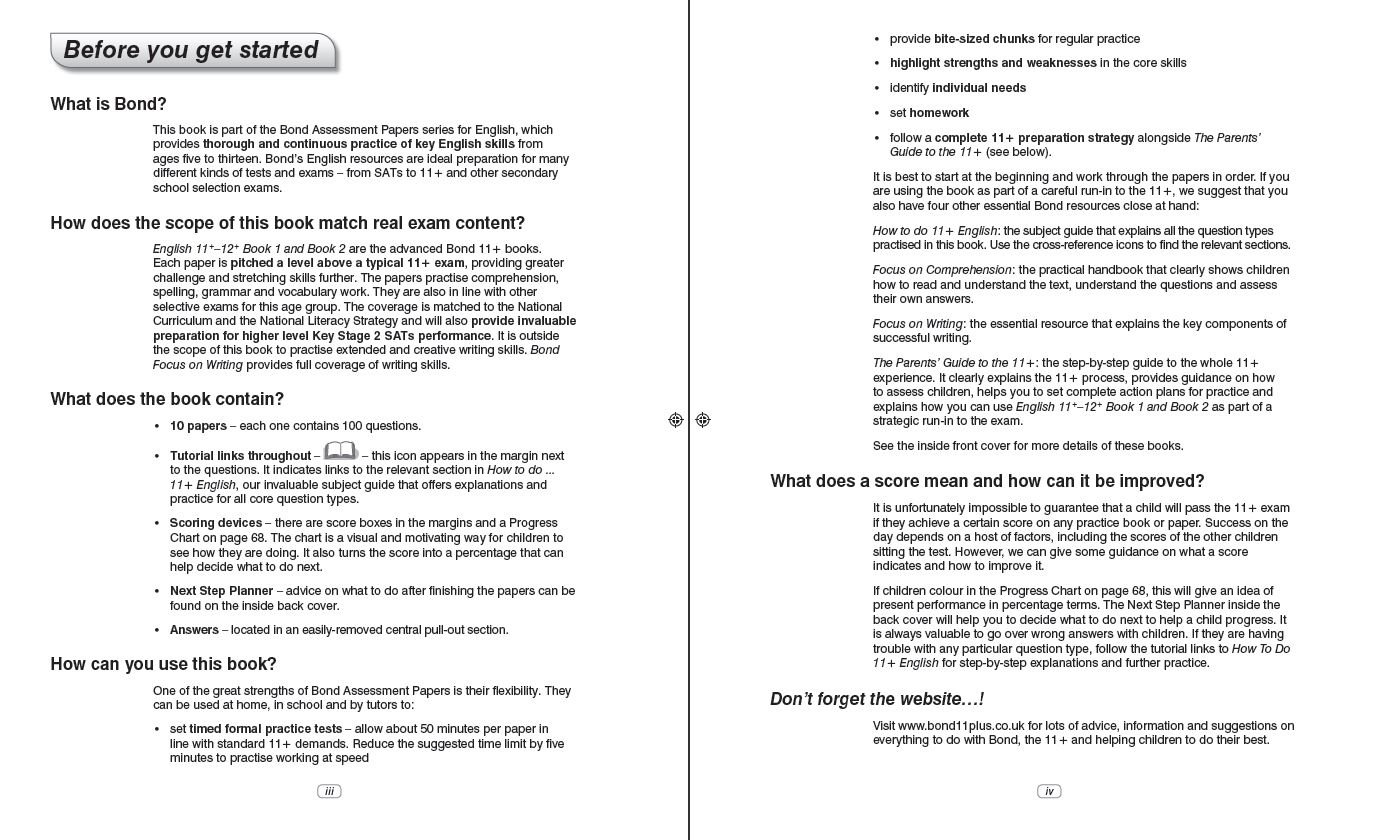 Bond 11+ Assessment Papers English 11-12 Years, Book 2