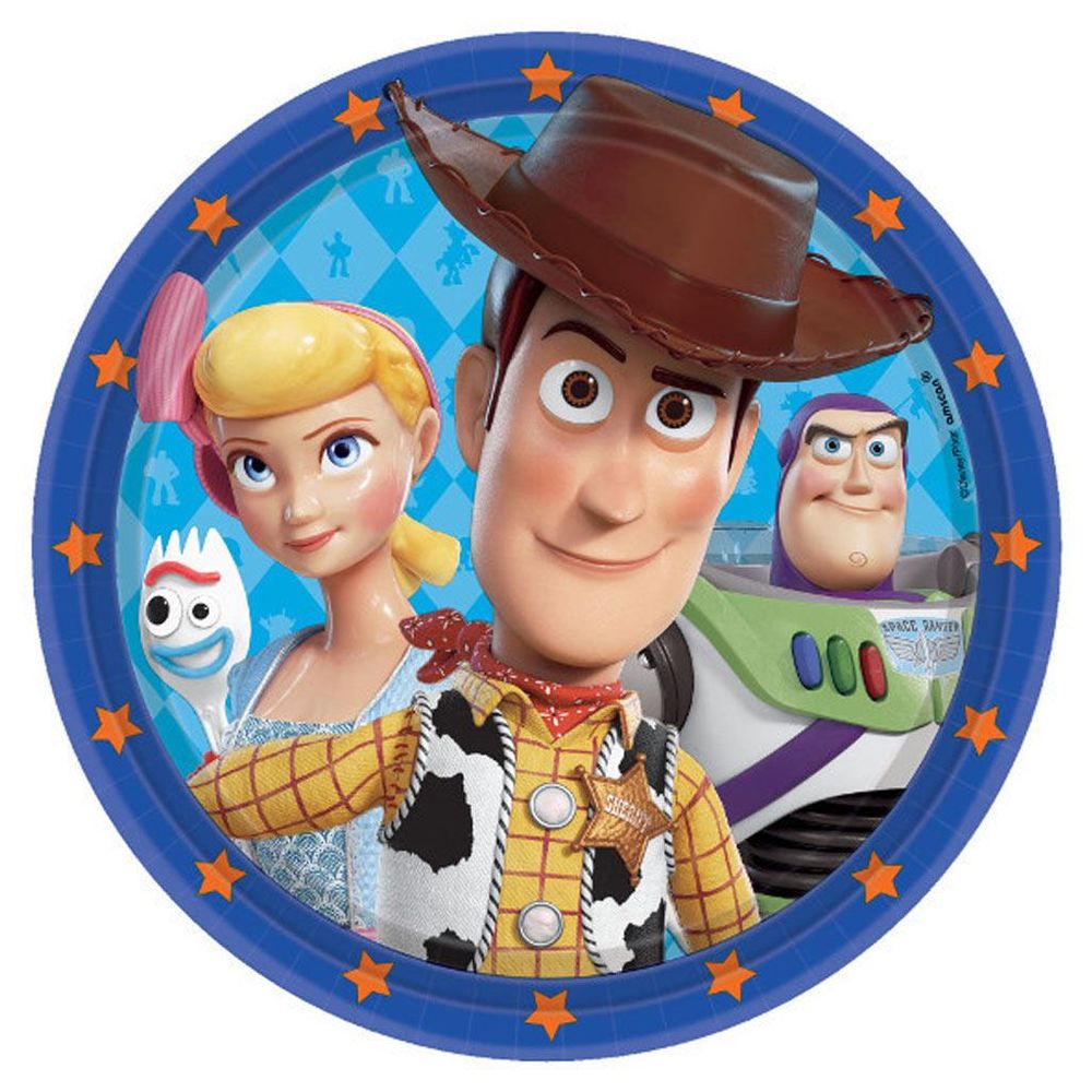 Party Centre - Disney Toy Story 4 Round Paper Plates 9" 8pcs