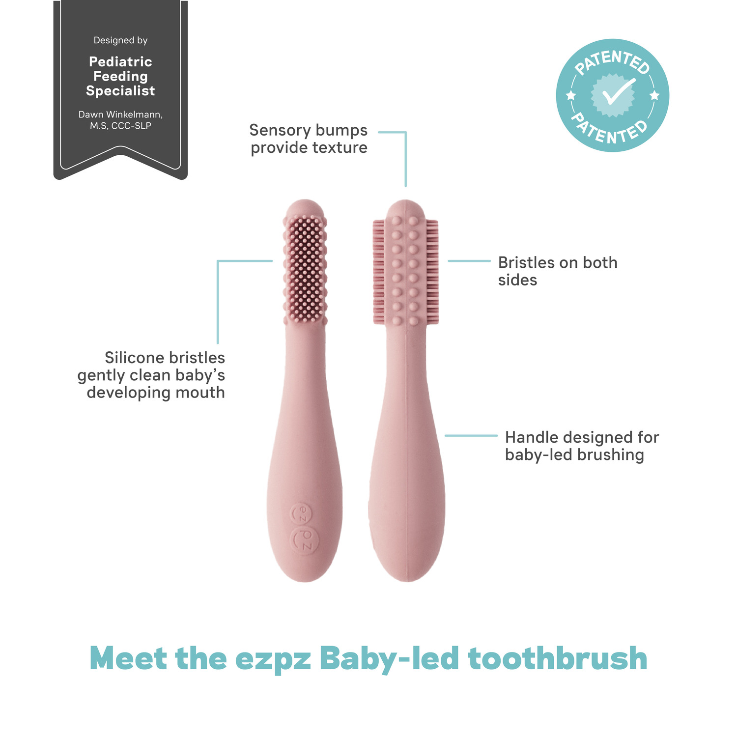 Ezpz - Baby-Led Toothbrush - Blush
