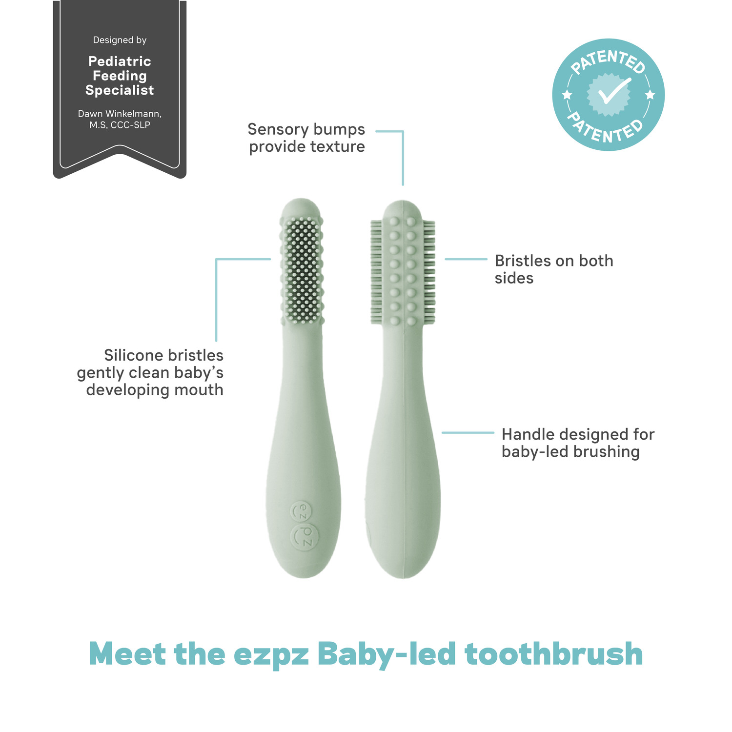 Ezpz - Baby-Led Toothbrush - Sage