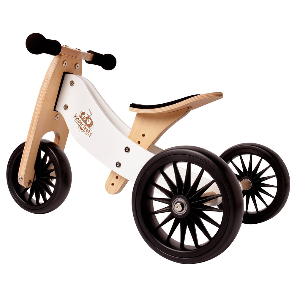 Kinderfeets - 2-in-1 Tiny Tot PLUS Tricycle & Bike - White