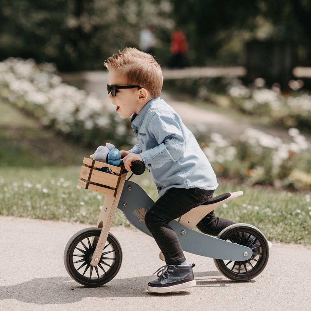 Kinderfeets - 2-in-1 Tiny Tot Tricycle & Bike - Slate Blue