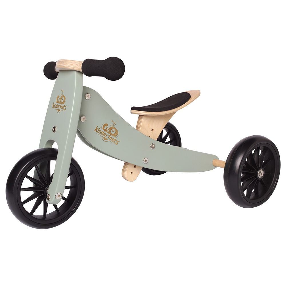 Kinderfeets - 2-in-1 Tiny Tot Tricycle & Balance Bike - Sage