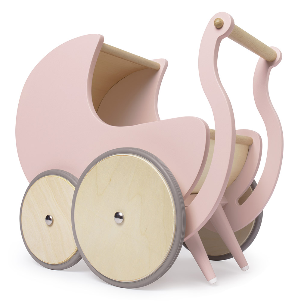 Kinderfeets - Wooden Pram & Walker - Rose