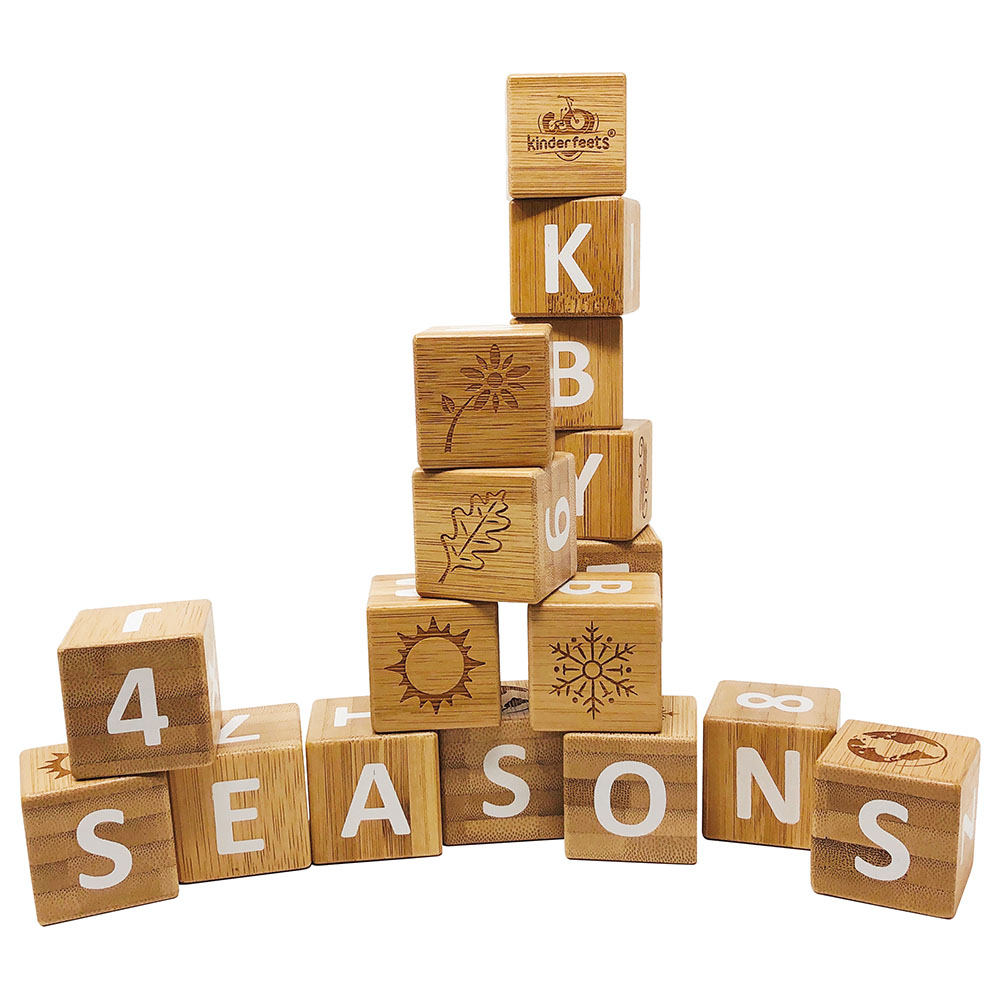 Kinderfeets - Abc Bamboo Blocks - Natural