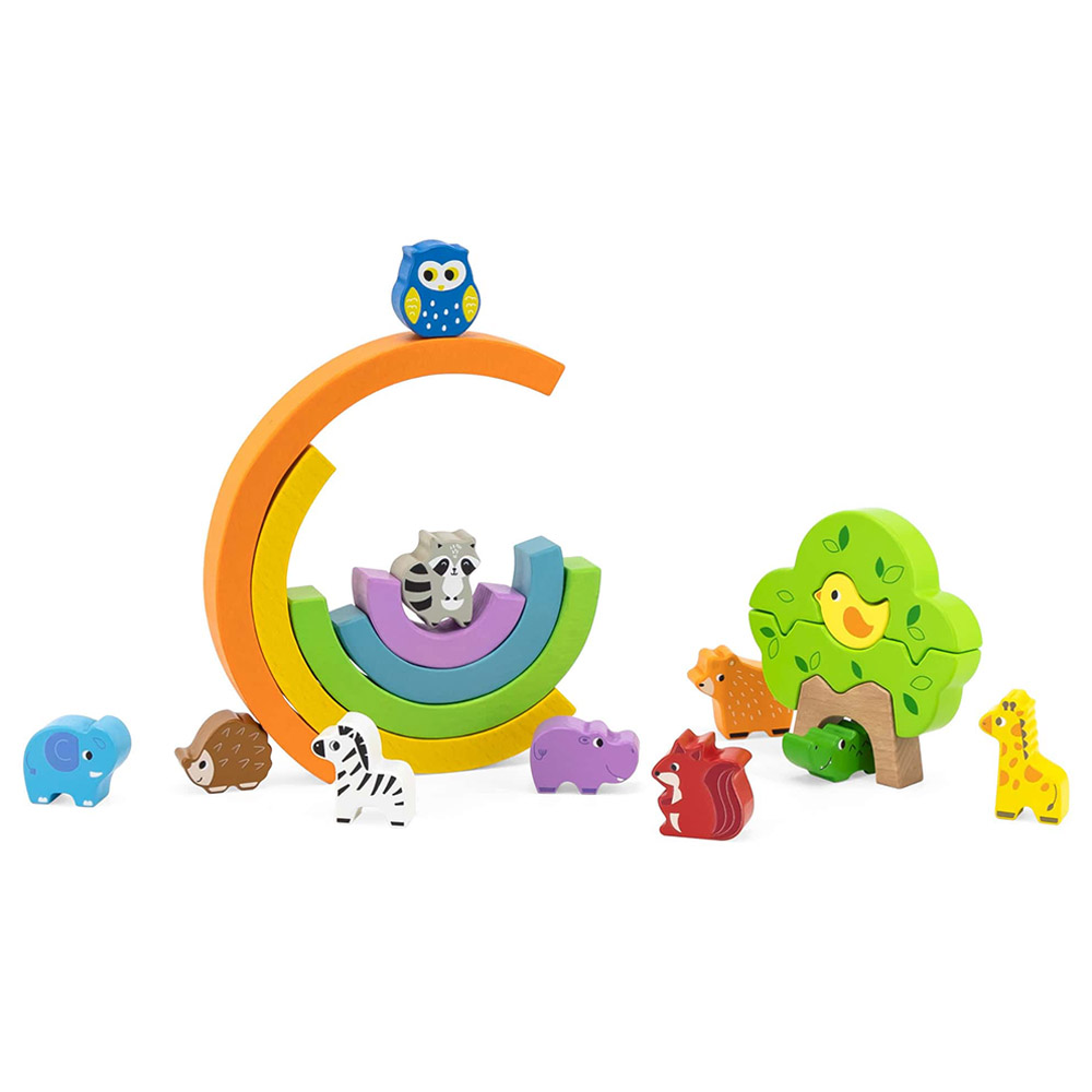 Viga - Rainbow Balancing Blocks - Animals