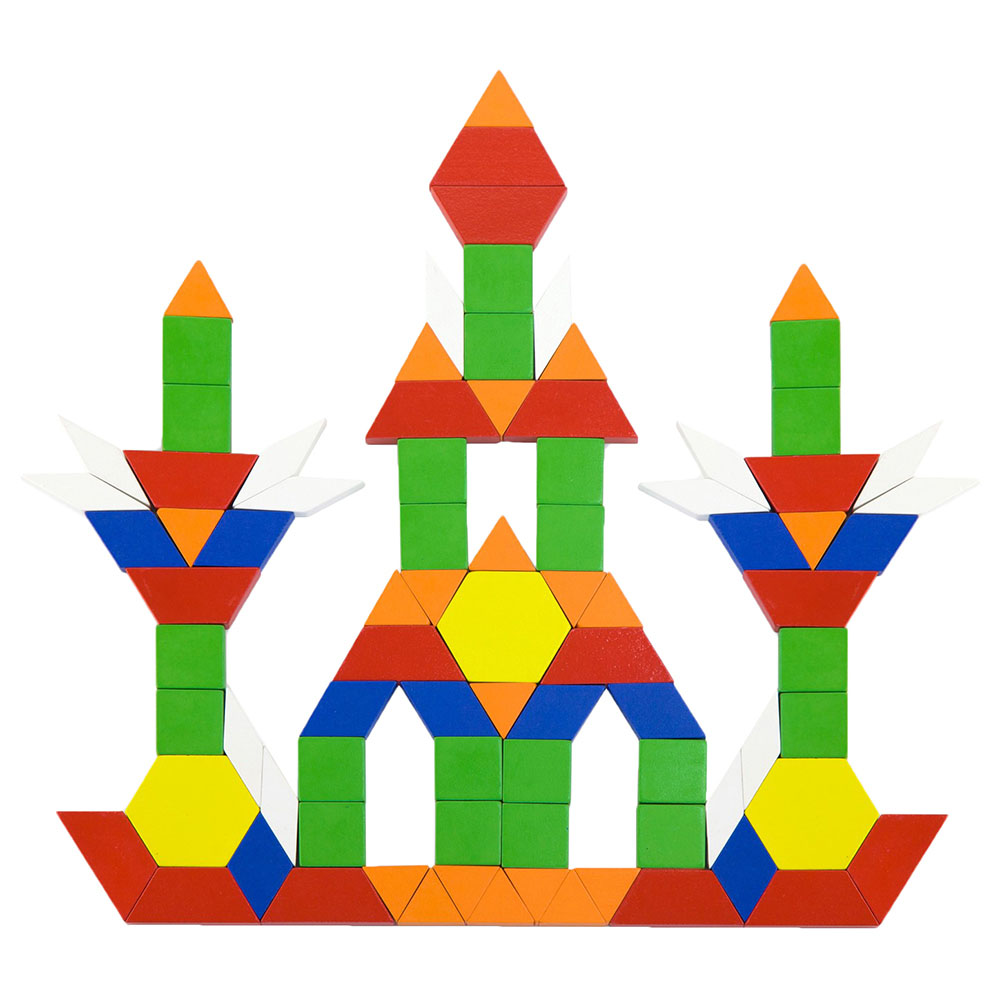 Viga - Geometric Blocks - 250pcs - Shape & Color Recognition Toy - 3Y+