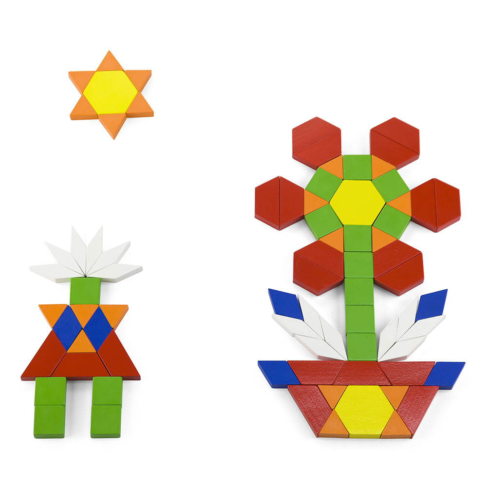 Viga - Geometric Blocks - 250pcs - Shape & Color Recognition Toy - 3Y+