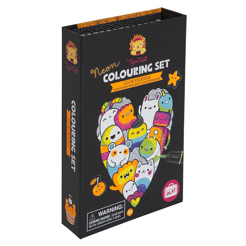 Tiger Tribe - Glow Friends Neon Colouring Set