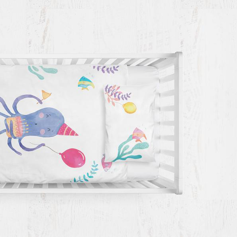 Boreas Birthday Boy Octopus 100% Cotton Cover Set