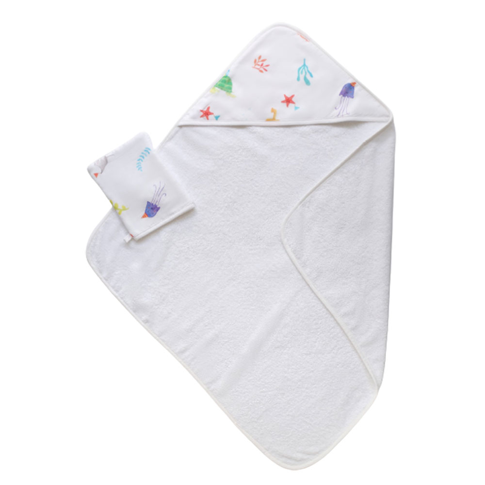 Boreas - Organic Baby Towel 3Pc Set - Cake By The Ocean 