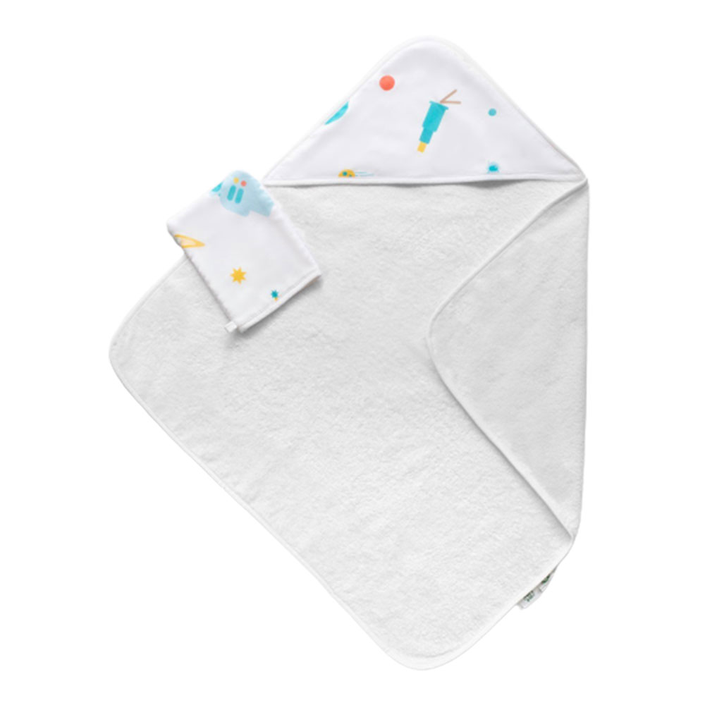 Boreas - Organic Baby Towel 3Pc Set - To The Moon And Back