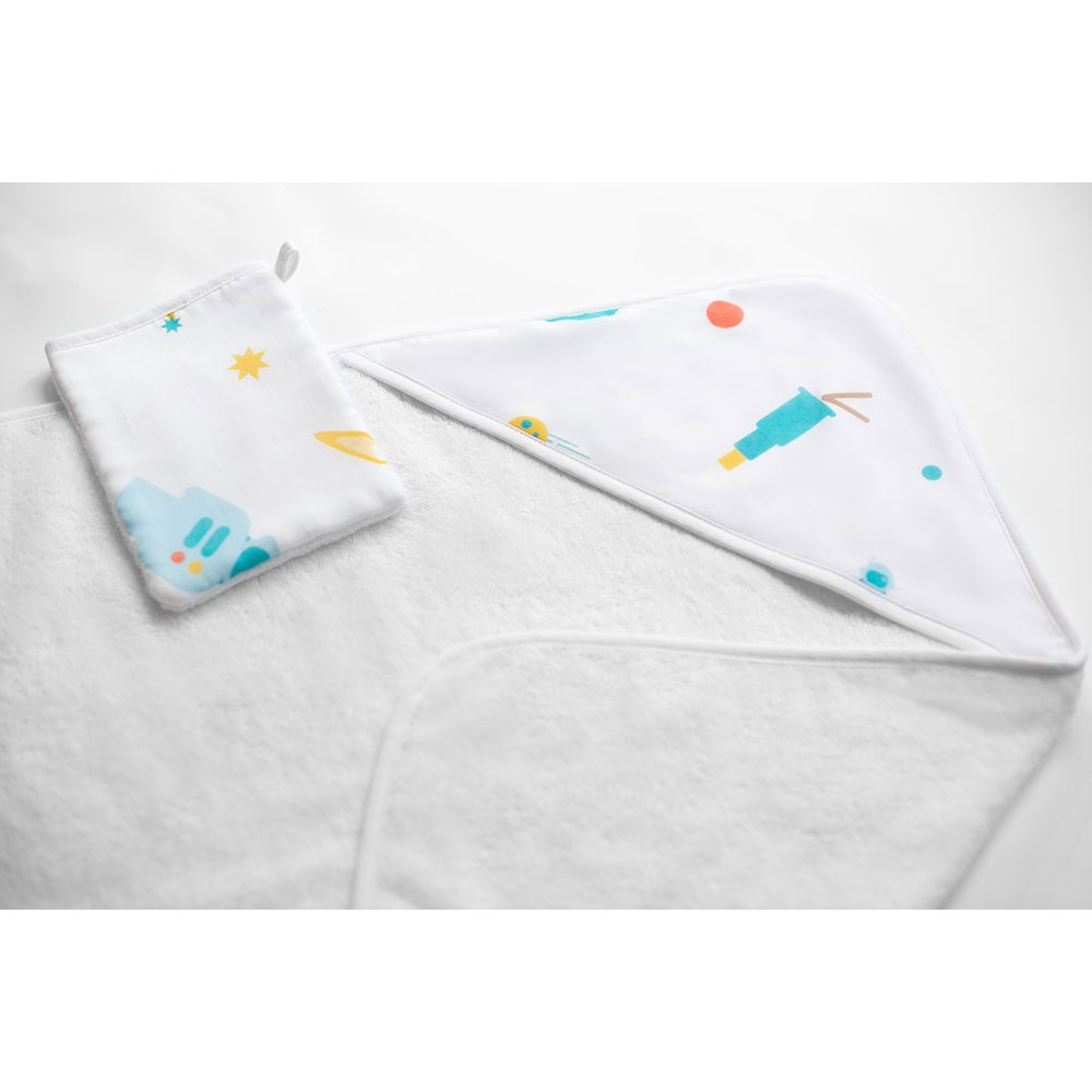 Boreas - Organic Baby Towel 3Pc Set - To The Moon And Back