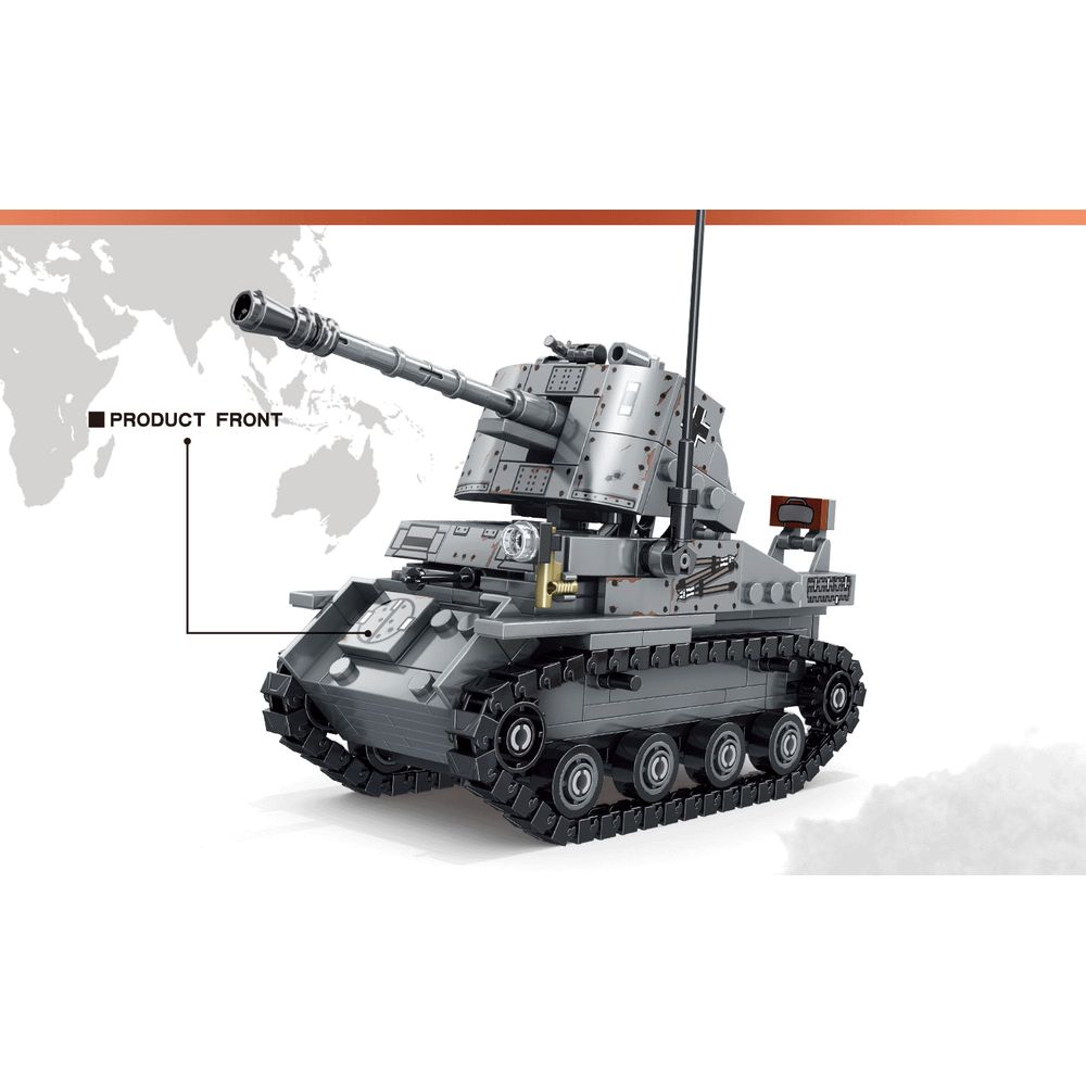 Sembo 0107 - Marder Iii-Main Battle Tank - 479Pcs -Steel Gray