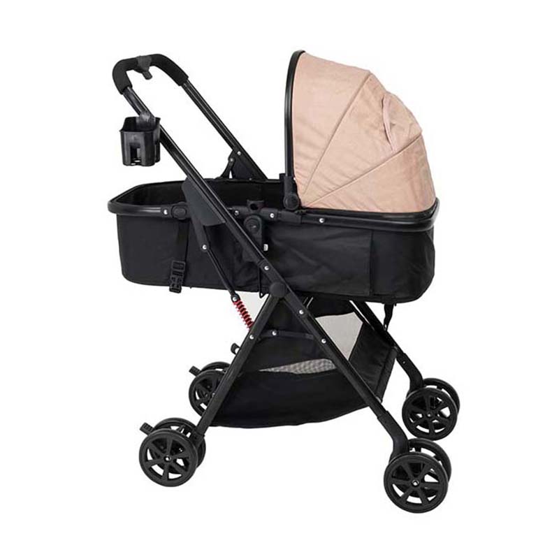 Uniqoo - 5 Portable Pram with Diaper Bag - Beige