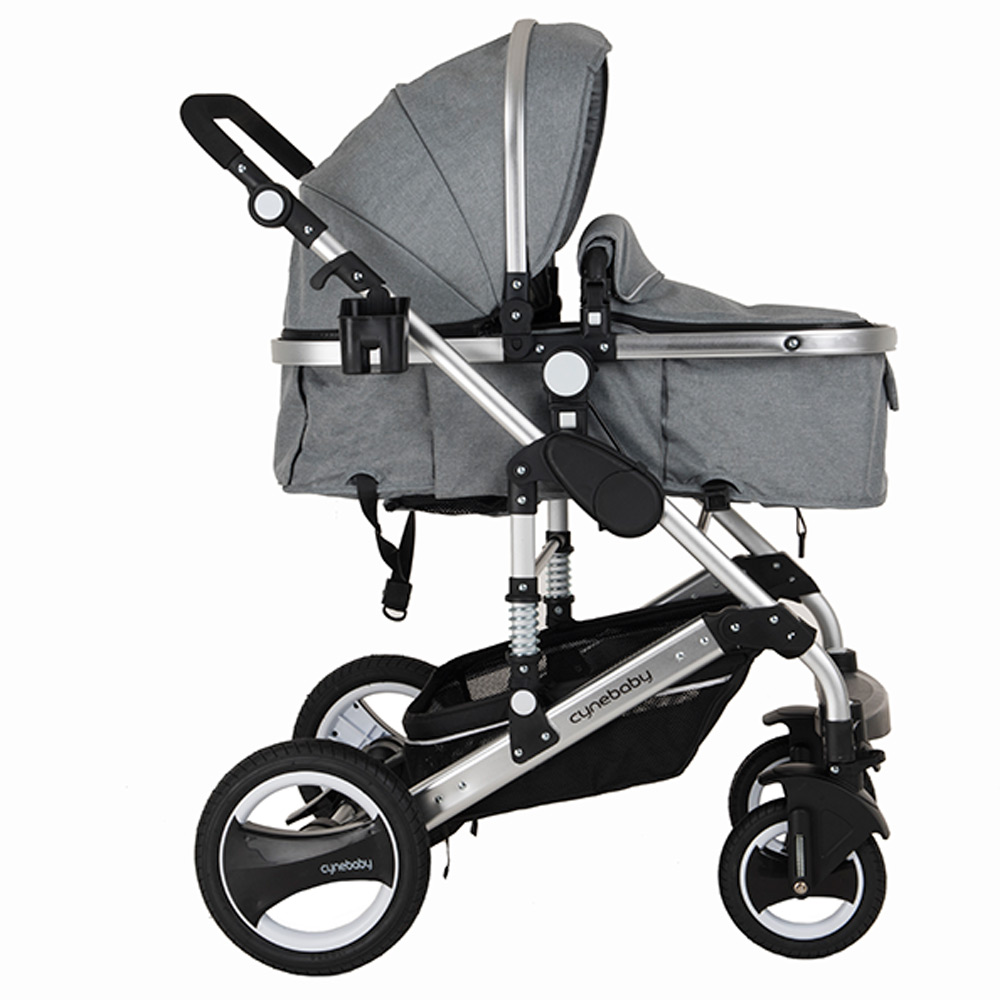 Cynebaby 7 Gray - Luxury 3 in 1 Pram