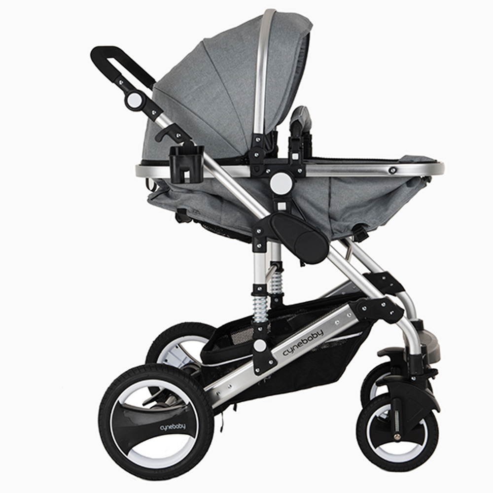 Cynebaby 7 Gray - Luxury 3 in 1 Pram