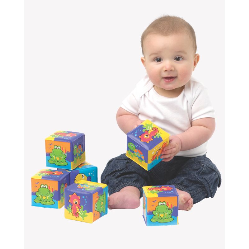 Playgro - My First Soft Blocks, BPA and Lead Free - 6pcs