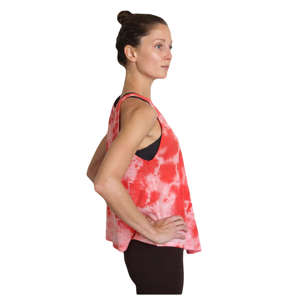 Rumi - Sun Air Flared Tank Shibori - Poppy