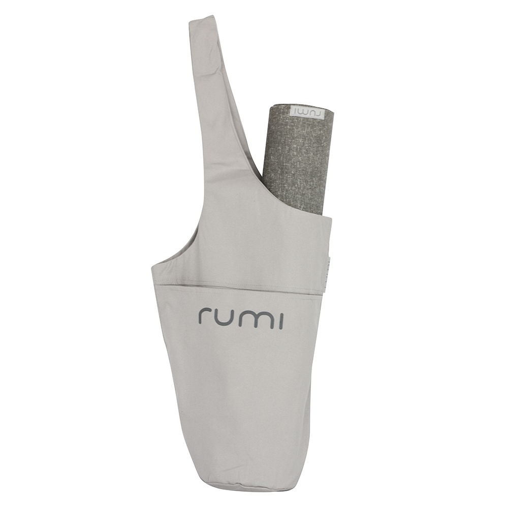 Rumi Earth - Yoga Tote Pebble Graphite Logo - Pebble
