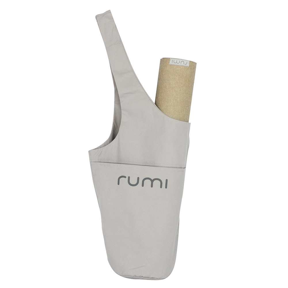 Rumi Earth - Yoga Tote Pebble Graphite Logo - Pebble