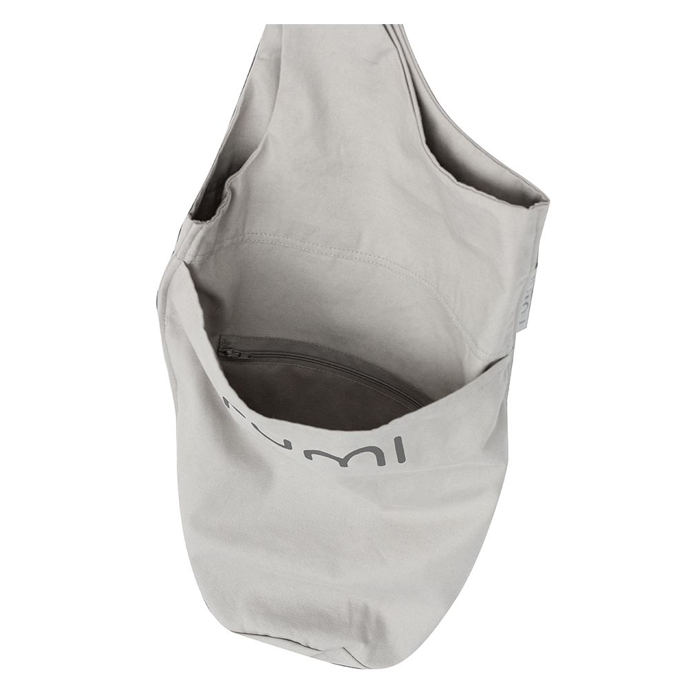 Rumi Earth - Yoga Tote Pebble Graphite Logo - Pebble
