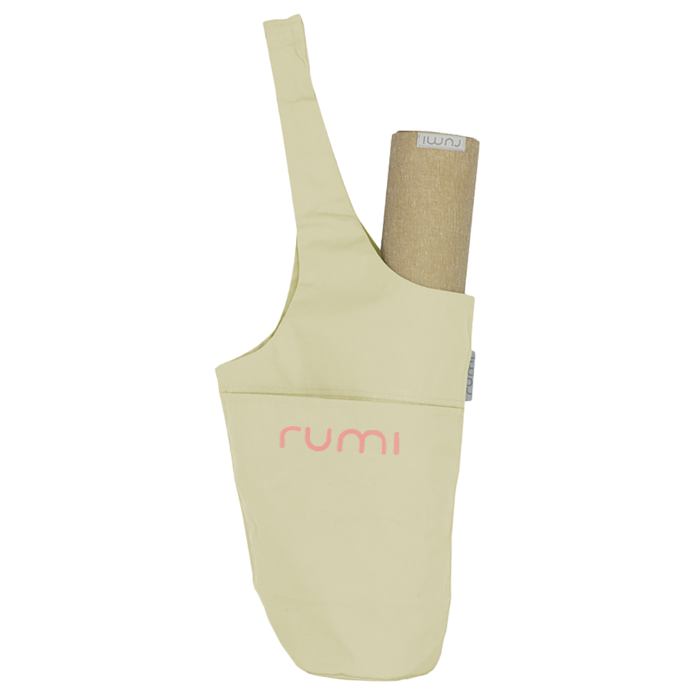 Rumi Earth - Yoga Tote Sand - Coral Logo