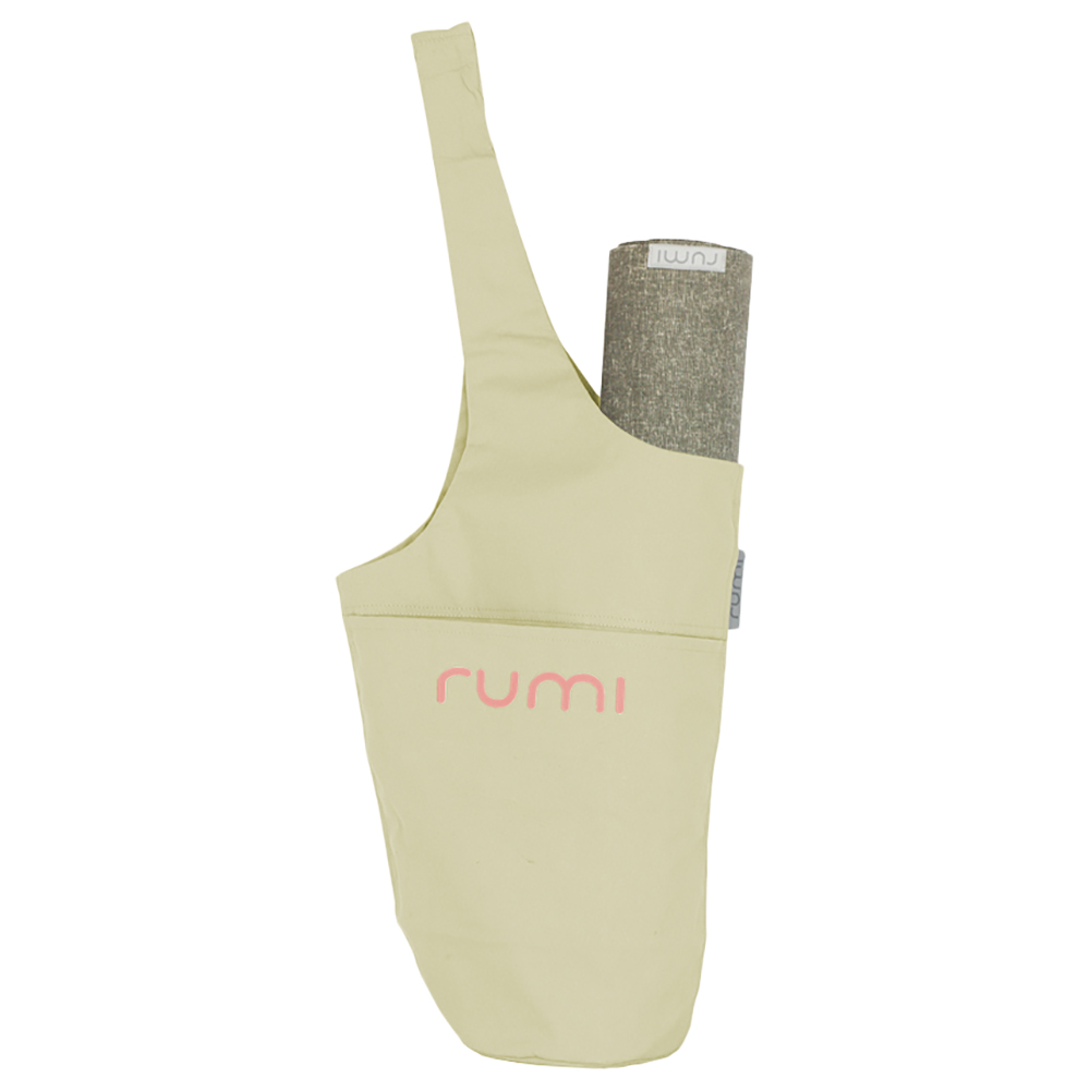 Rumi Earth - Yoga Tote Sand - Coral Logo