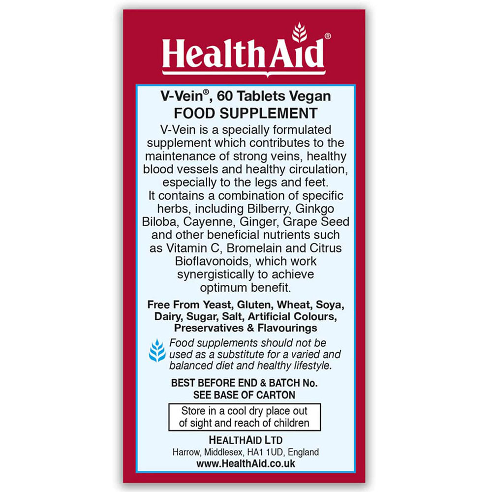 Healthaid - V Vein Tablets - 60Pcs